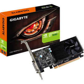 Karta graficzna Gigabyte GeForce GT 1030 Low Profile 2 GB GV-N1030D5-2GL - 1 x DVI, 1 x HDMI, 1 wentylator, 1257 MHz|1506 MHz
